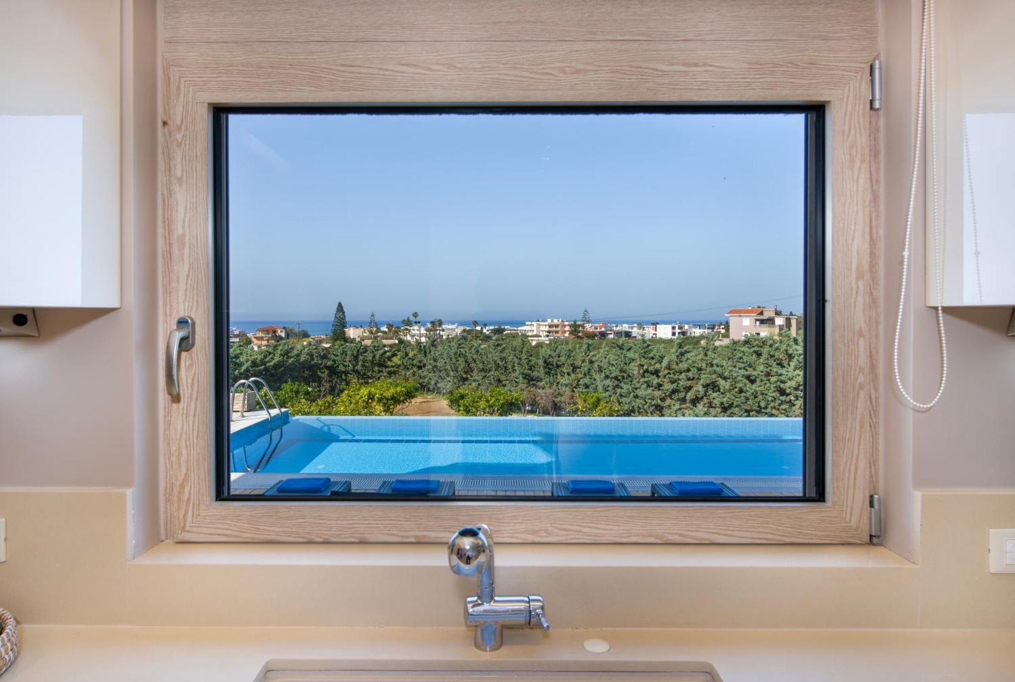 Four Seasons Private Villa - Seaview - Big Heated Pool - Gym - Sport Activities ゴウヴァイ エクステリア 写真