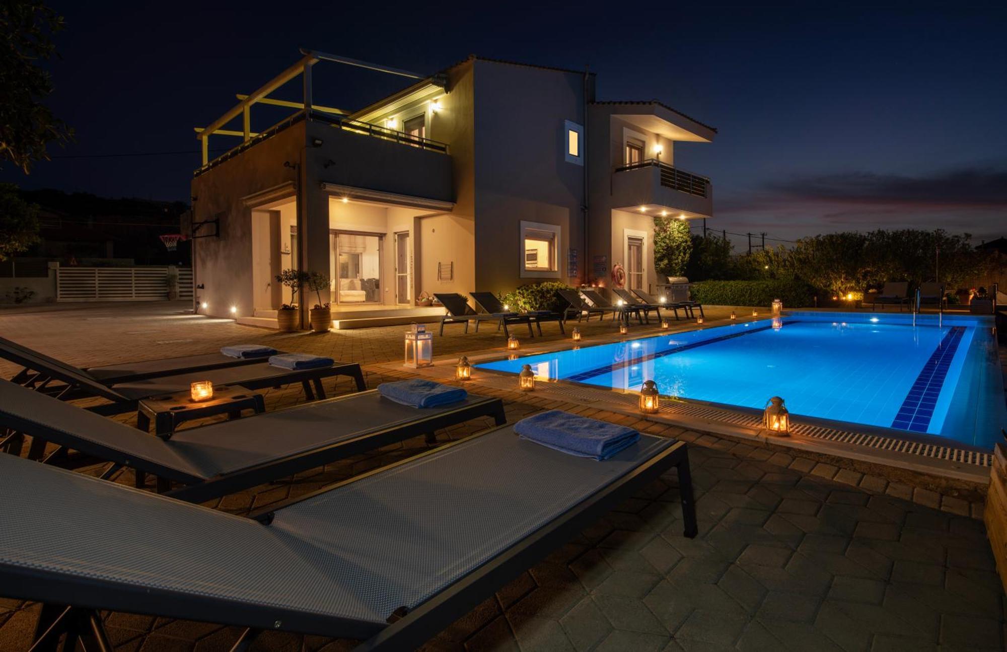 Four Seasons Private Villa - Seaview - Big Heated Pool - Gym - Sport Activities ゴウヴァイ エクステリア 写真